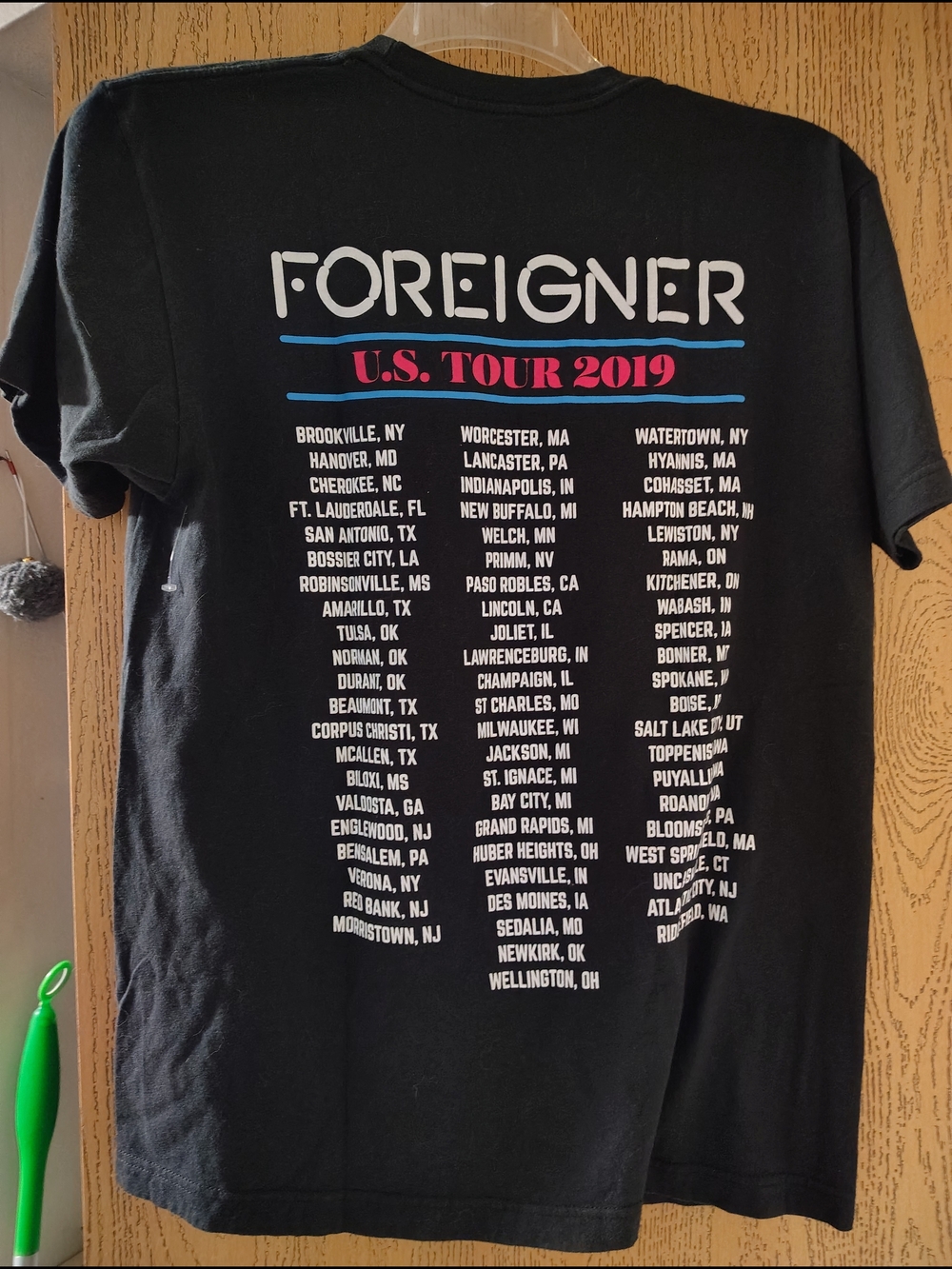 Foreigner U.S. Tour 2019 Men's Black Graphic Tee